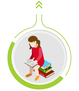 One student is reading book